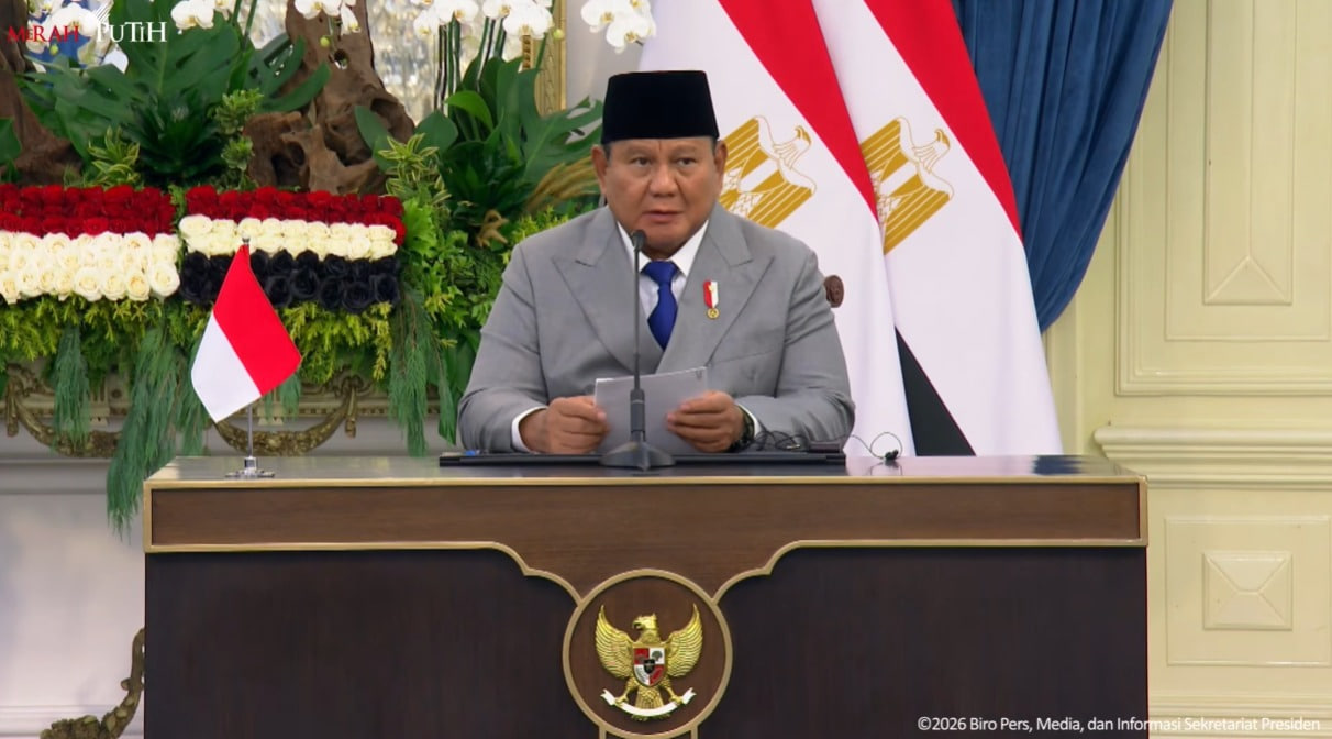 Prabowo Tegaskan Indonesia-Mesir Kecam Kejahatan Israel Di Palestina
